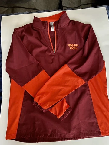 Virginia Tech HOKIES Windbreaker Jacket Mens Size M 38-40, NEW Without Tags Cover