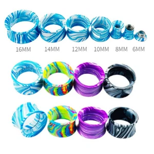 2PCS Baked Stainless Steel Inner Teeth Ear Expansion Hollow Auricle Ear Expander - Picture 1 of 18