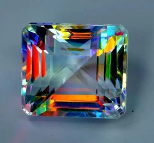 85,05 ct natürliche Regenbogenfarbe strahlender Schliff mystischer Topas zertifiziert loser Edelstein - Bild 1 von 6