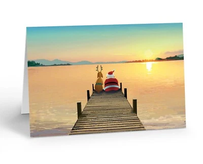 Dock Sunset Christmas Card | 18 Boxed Holiday Cards and Envelopes-60037 - Image 1 of 4