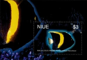 Niue 2004 - Tropical Fish Angel Fish - Souvenir Sheet - Scott 787 - MNH - Picture 1 of 1