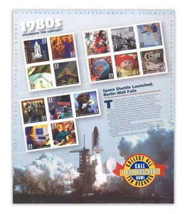 USA 1998 Celebrate the Century 1980s No.9 In A Series of Ten Sheets Stamps MUH - Picture 1 of 2