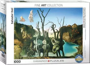 Swans Reflecting Elephants 1000 Piece Jigsaw Puzzle Eurographics New - Picture 1 of 3