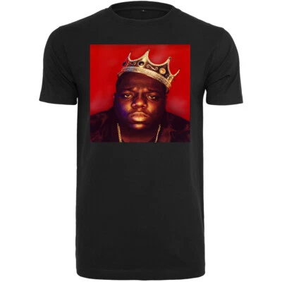 Merchcode Notorious Big Crown Té T-shirt IN Cotone Uomo Jersey Musica Hiphop - Image 1 of 4