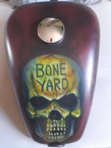 Harley Custom Chopper, Skull Airbrush King Sportster Fuel Tank Swop für Rahmen - Bild 1 von 14