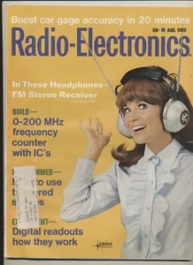 Radio-Electronics Magazine Vol 40 #08 Aug 1969 FM Stereo Receiver Headphones TV - Picture 1 of 3