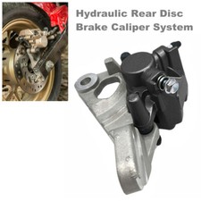 Motorcycle Hydraulic Rear Disc Brake Caliper w/ Master Cylinder Pad for Honda