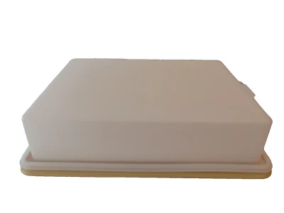 Tupperware Rectangular Fresco y Elegante Portador de Pasteles Cosecha Dorado con Tapa 622-623 Foto 1 de 3
