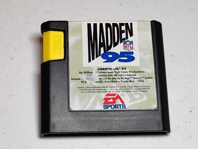 Madden NFL 95 (Sega Genesis, 1994) Authentic Cartridge Only TESTED/WORKS!! - Image 1 of 4