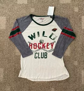 Top Shirt NHL Minnesota Wild Hockey Club 3/4 Sleeve GIII 4Her Women's Size XL - Picture 1 of 3