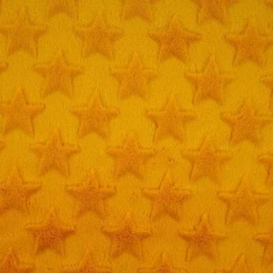 LUXURY Short Plush Faux Fur Fabric Material STARS YELLOW - Picture 1 of 1