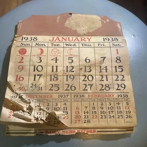 vintage 1938 calendar - Picture 1 of 3