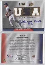 2009 USA Baseball Box Set Triple Jersey 16U National Team JoMarcos Woods Auto