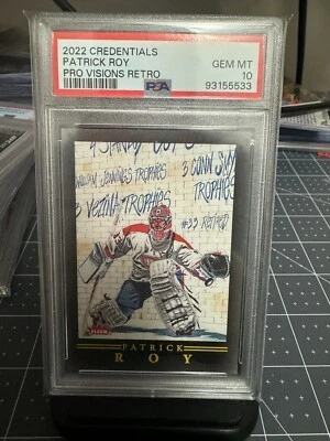 PSA 10 - Patrick Roy 'Fleer Pro Visions' 2022-23 Credenciales de cubierta superior - SSP Foto 1 de 2
