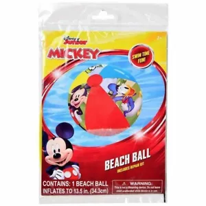 Disney Topolino e amici pallone da spiaggia gonfiabile 13,5", giocattoli da piscina estiva - Foto 1 di 3
