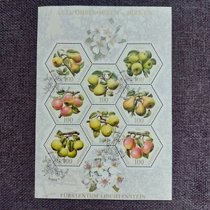 Liechtenstein 2016 sheet fruit/pears/ apples (Michel 1806/13) used - Picture 1 of 2