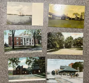 Lote de 6 postales vintage Connecticut 1900-1920 Middletown, Hospital for Insane - Imagen 1 de 8