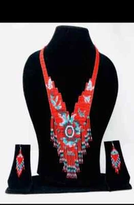 Beaded Seed Bead Handmade Beaded Navajo Beaded Handcrafted Beaded Fine Necklaces - Picture 1 of 2
