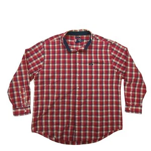 Chaps Ralph Lauren Hemd Herren XL rot kariert Button Down Langarm pflegeleicht - Bild 1 von 9