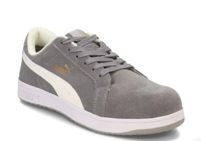 PUMA Iconic Suede Grey Low Women's Size 9.5 Composite Toe SD Work Safety Shoes - Image 1 of 4