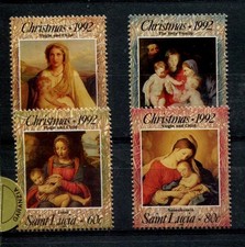 St. Lucia 1992 985-88 Natale mnh