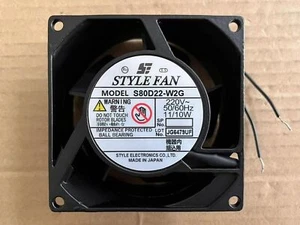 STYLE S80D22-W2G High temperature Cabinet cooling fan 220V 11/10W 2wire #MH51 QL - Picture 1 of 9