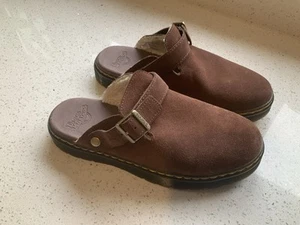 Dr Martens Carlson Brown Soft Suede Chunky Mules Sandals Uk 9 but more like UK 8 - Picture 1 of 12