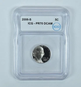 2006-S Jefferson Nickel PR70 DCAM ICG *5588 - Picture 1 of 5