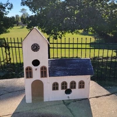 14" Wooden Birdhouse  Handmade Rustic Farm, Barn, Ranch, Home Decor - Image 1 of 4