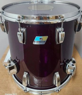 USADO Ludwig Vistalite Púrpura 14x14" Acrílico Piso Tom Tambor + Piernas Hecho en EE. UU. Distribuidor Foto 1 de 4