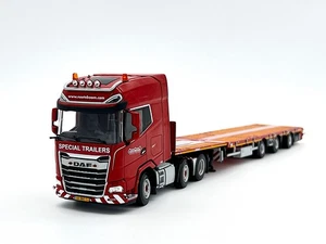 DAF XG+ 6x2 tag axle mega flatbed trailer "Nooteboom" WSI truck models 1:50 - Picture 1 of 10