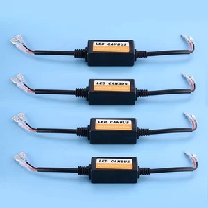 4Pc Car H1/H3 Headlight Decoder Canbus Anti Flicker Resistor Error Free Canceler - Picture 1 of 7