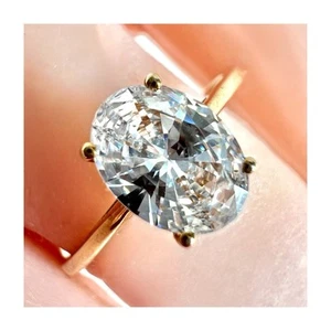 9ct Yellow Gold Cubic Zirconia Ring Solitaire Vintage Hallmark 9K 375 Size P - Picture 1 of 24