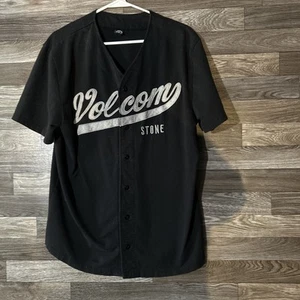 Volcom Shirt Mens Large Navy Blue BaseballJersey Style - Picture 1 of 4
