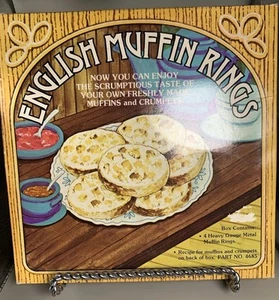 VTG English Muffin Rings Crumpets 2 Sets of 4 Fox Run Craftsmen 1982 - Picture 1 of 4