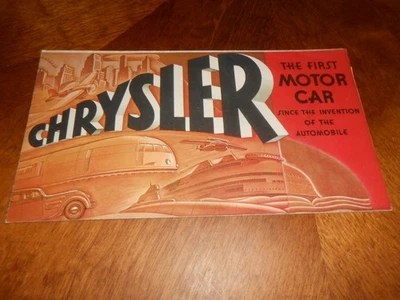 1934 CHRYSLER & IMPERIAL AIRFLOW BROCHURE /  HUGE 21 x 27 FOLDOUT '34 CATALOG - Image 1 of 4