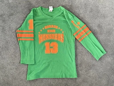 Ужасы высоты монстров готики Varsity черлидер v-образным вырезом рубашка Y2K Hot Topic панк - Изображение 1 из 4