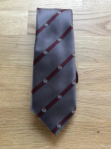 Vintage St. Micheal M&S 1980s Grey Tie Crown Pattern Slim - Picture 1 of 4