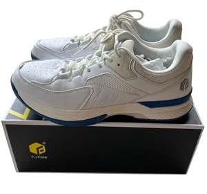 Fitville | Amadeus Court Tennis Shoes 12W Men White/Blue Open box Sneaker - Picture 1 of 9