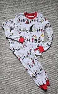 POTTERY BARN KIDS DR SEUSS THE GRINCH ORGANIC COTTON PAJAMA SET CHRISTMAS SZ 10 - Picture 1 of 5