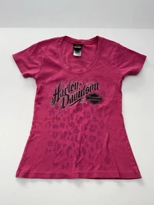Harley Davidson Camicia Donna M Moto Badlands T-shirt South Dakota Rosa - Foto 1 di 10