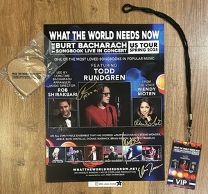 SIGNED Todd Rundgren VIP Tour Poster + Coaster and Laminate autograph - Picture 1 of 1
