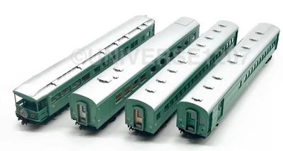 Juego de 4 carros calibre HO Tenshodo JNR Limited Express Tsubame escala H0 autobús de pasajeros Foto 1 de 4