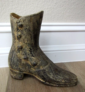 VINTAGE CAST IRON BOOT SHOE STORE DISPLAY HANGING COBBLER SIGN ADVERTISING 7 IN - Picture 1 of 5
