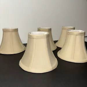 Ivory Chandelier Shades (Qty. 5) 6" Diameter bottom 3" top Excellent Condition - Picture 1 of 4