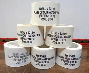 US Stamps #4273-4332 Set of 6 Flags Of Our Nation Sealed Rolls, COMPLETE Series! - Picture 1 of 2