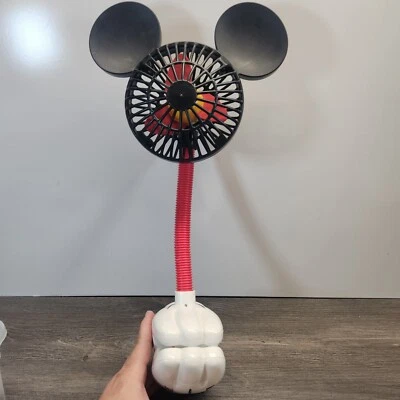 Ventilador Portátil Mickey Mouse Parques Disney Abrazadera Flexible 17" Cochecito Escritorio Coche Césped Foto 1 de 4