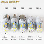 E27 E14 B22 G9 GU10 5W 7W 9W 12W 15W 25W 28W 5730 SMD LED Corn Light Bulb Lamp