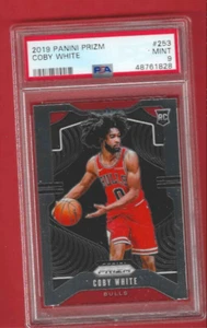 2019 Panini Prizm Coby White Basketball Grade #253 Rookie PSA 9 - Bild 1 von 2