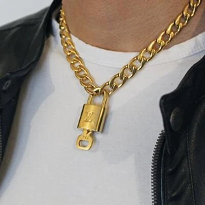 Louis Vuitton Padlock with Chunky Chain Necklace For Him - Picture 1 of 2